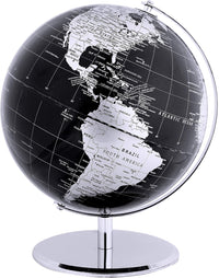 ANNOVA Metallic World Globe Black - 10-Inch