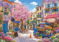 1000 Piece Jigsaw Puzzle, French Riviera Flower Market - Flower Town