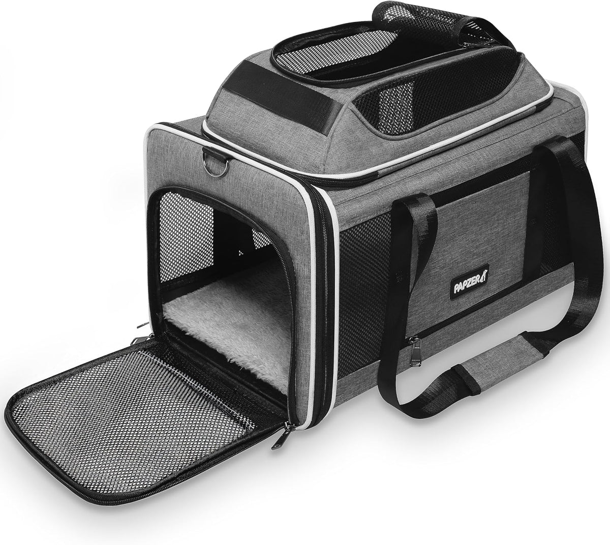Cat Carrier Top-Expandable 18x11x11 - Grey