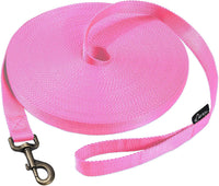 Hi Kiss Dog/Puppy Obedience Recall Training Agility Lead - 100 Feet / T7:Large Dog Thicken pink