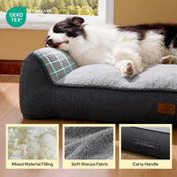 Bedsure SupportMax Extra Thick Orthopedic XL Dog Beds Large Sized Dog – Essentials for Dogs - Black / 45"l X 32"w X 9.5"th - image 2