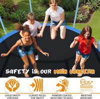 ALTLER 12 FT outdoor trampoline with safety enclosure and ladder - view 5