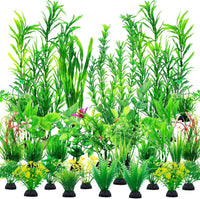 CousDUoBe 12pcs Fish Tank Accessories Aquarium Decorations Green - 30Pack (2inch to 12.3inch)