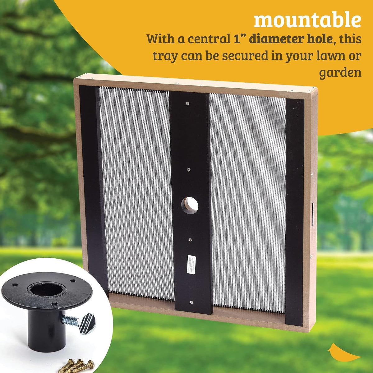 Birds Choice Pole Mount Seed Catcher Platform Feeder, Medium - image 4