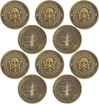 Misdary memento mori challenge coins in classic style copper finish with medallion box - view 3