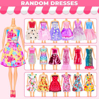 195 Pcs Doll Clothes and Accessories Kit, Include Princess Gowns - image 4