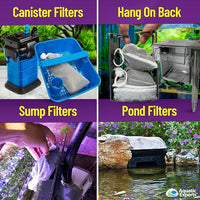 Premium Activated Carbon, Aquarium Carbon for Fish Tank Filter, Aquarium Filter Media, Granulated Charcoal for Fish Tanks, Activated Charcoal Bulk (38 lbs with 4 Pack 5"x9" mesh Bags)