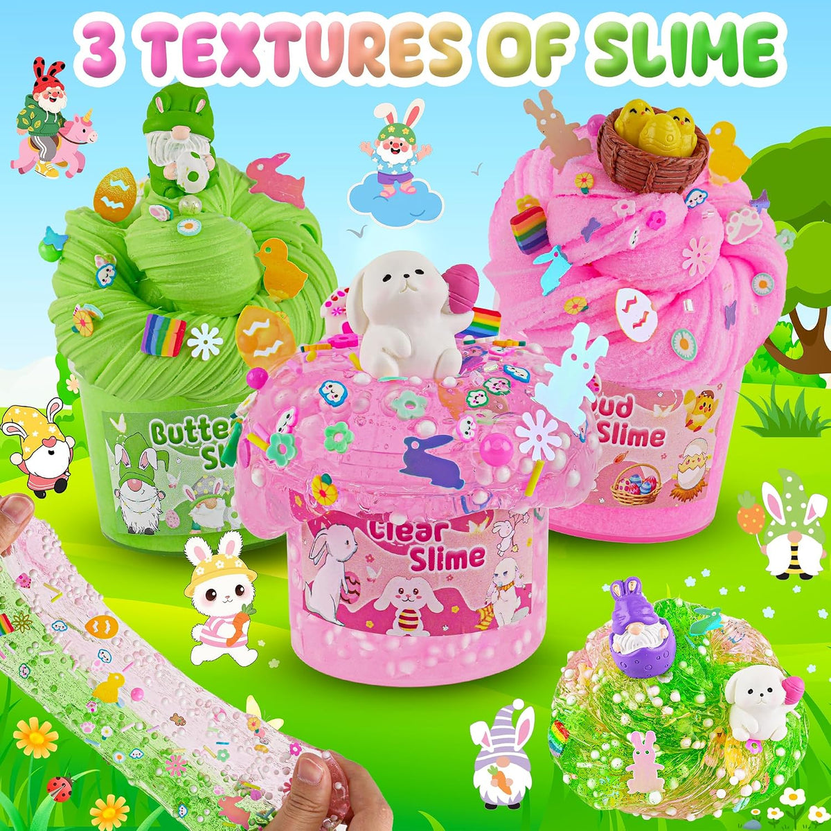 6 Pack Halloween Slime Kit, Cloud Butter Slime for Girls Boys – Fun for Kids & Family - Bunny - image 4