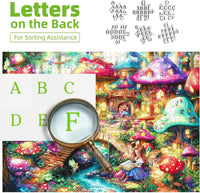 Halloween Puzzle 500 Piece with Lettered for Adults Gift - 500piece - Elf Mushroom House - 23x15" / Retired Models - image 3