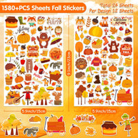 LINAYE 24 Sheets Happy Birthday Stickers, 730 Counts - Fall 24 Sheets - image 2
