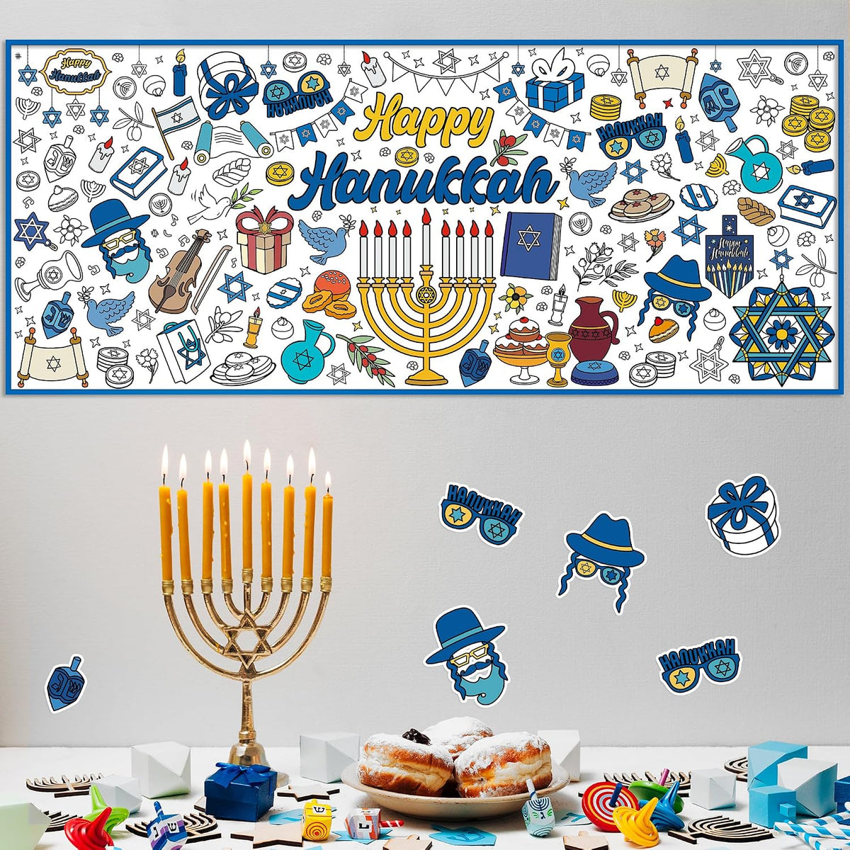 OHOME Halloween Giant Coloring Poster/Tablecloth-Halloween Crafts - Hanukkah - image 3