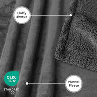 PetAmi 60x80 waterproof dog blanket with reversible fleece and sherpa sides covering a couch - view 3