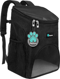 PetAmi Cat Backpack Carrier for Small Dogs and Large Cats - Black