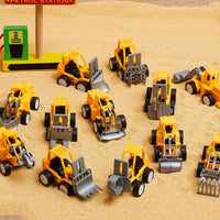 Sosation 72-piece mini construction party favor trucks with cranes, forklifts and excavators - view 16