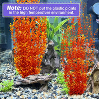 23" Tall Aquarium Plastic Plants - Orange（style A） - image 4