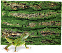 4pcs Rock Terrarium Background, 3D Reptile Tank Background Board - Green-15.7"*11.8"（1pcs）