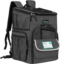 PetAmi Dog Backpack Carrier - Charcoal / 12.5"L x 12.0"W x 16.5"H