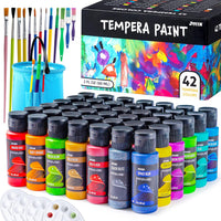 JOYIN Washable Tempera Paint Set for Kids 42PCS - 2 Fl Oz (Pack of 42)