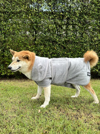 Tuff Pupper Fast Drying Dog Bath Robe - Gray / Medium - image 4