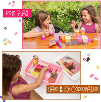 Kipipol Unicorn Sensory Bin for Toddlers 3-4 - Ice Cream Sand Kit - image 4