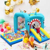 Culaluva 7-in-1 inflatable bounce house with slide, ball pit and basketball rim - view 10