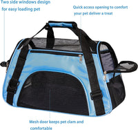 MuchL Cat Carrier for Cats Soft-Sided Travel Pat Carrier for Cat - Medium-Blue - image 4
