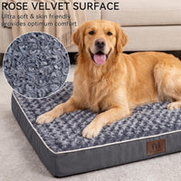 Orthopedic Dog Beds Large Sized Dog Washable Pet Bed - Grey / 36" x 27" x 3" - image 2