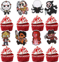 Rsstarxi 24 Pack Ghost Baby Boo Cupcake Toppers Glitter Spooky Little - Design 17