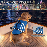 Dog Life Jacket, Cute Wings Adjustable Dog Life Vest with Chin Float and Handle for Swimming - Blue / M (Chest Girth 16.1"-24.8") - image 4