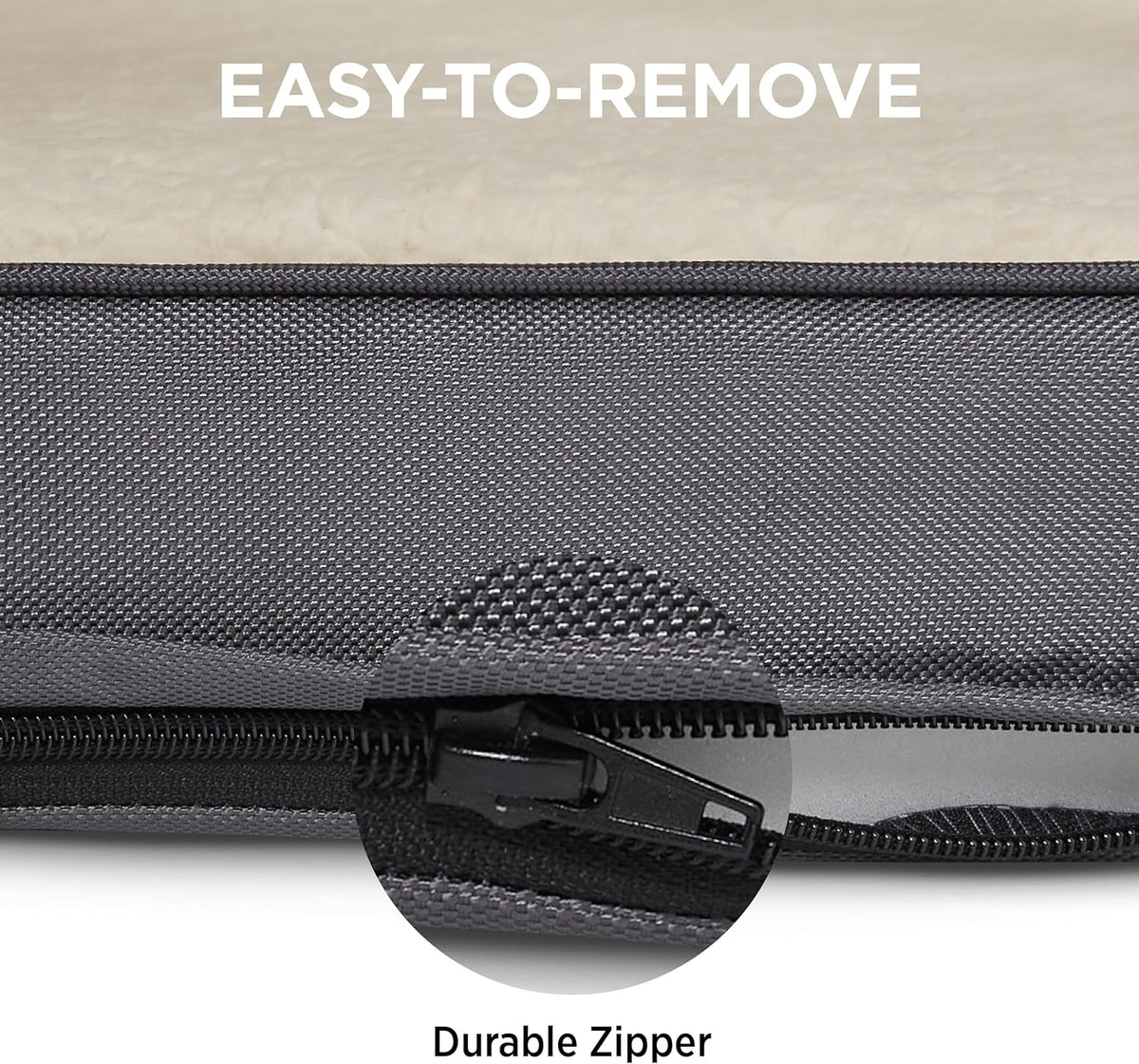 LE SURE Waterproof Dog Bed Cover Replacement - Large / Grey-Sherpa / Sherpa, Oxford fabric - image 2