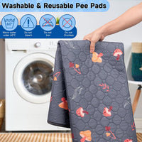 4 Pack Washable Pee Pads for Dogs - Gray / 30x34 Inch (Pack of 2) - image 4
