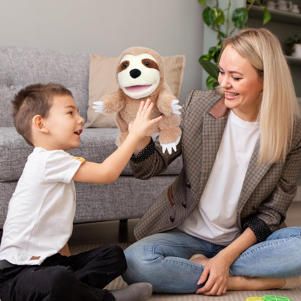 Easfan 12.5 inch plush puppy hand puppet with movable mouth and soft fur - view 28