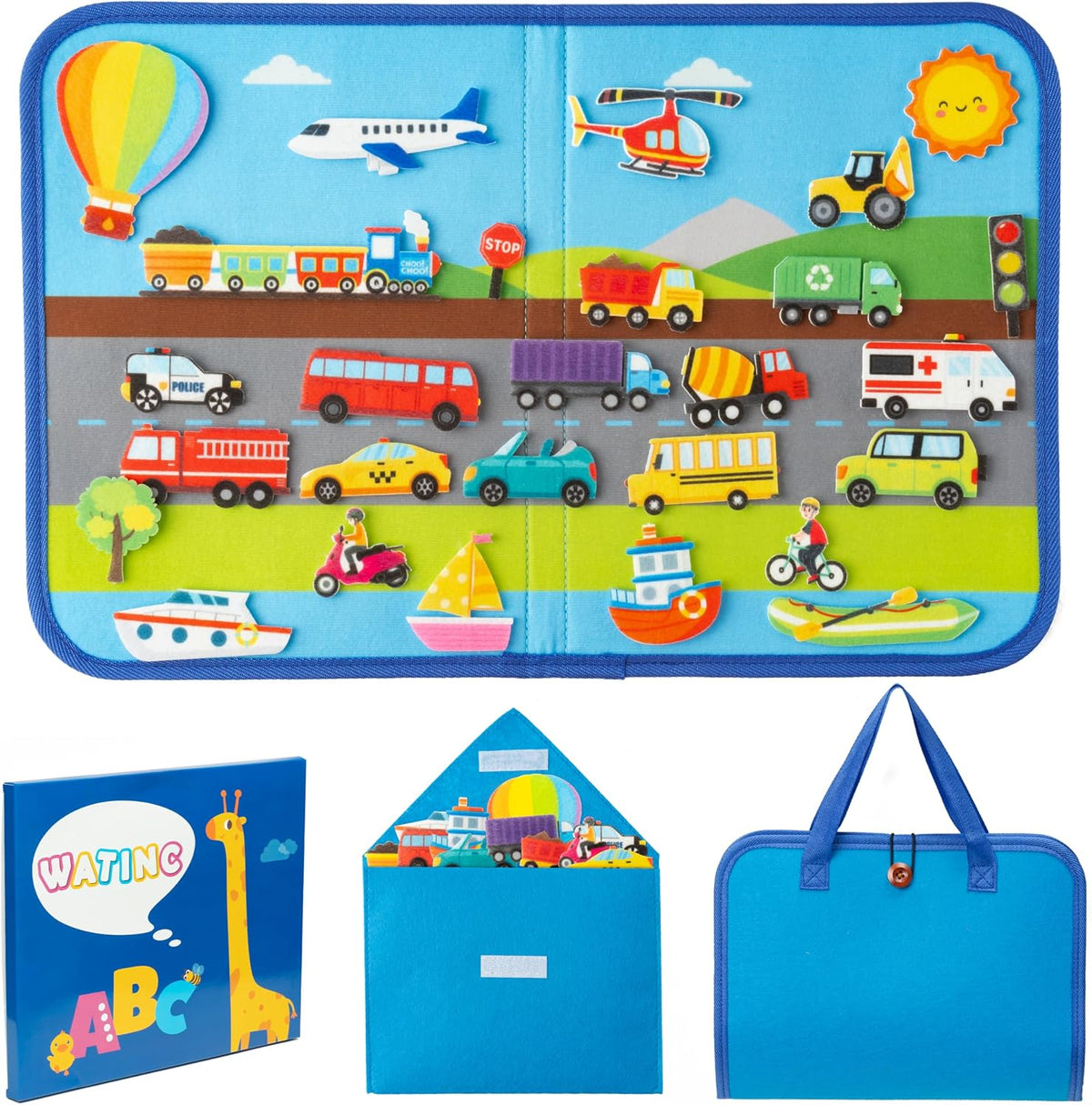 WATINC Travel Felt Board Story Set - Transportation