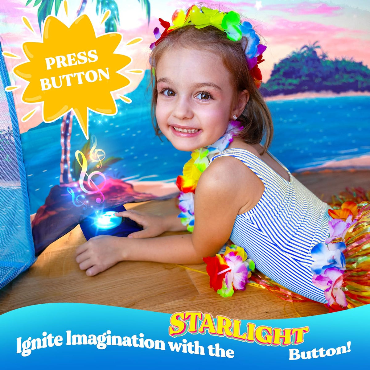 W&O Space Explorer Inflatable Fort with Lights & Sound - Starlit Oasis - image 3