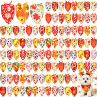Preboun 100 Pcs Fall Paw Print Dog Bandanas Bulk - Fall / 19.7 x 13.8 x 13.8 Inch