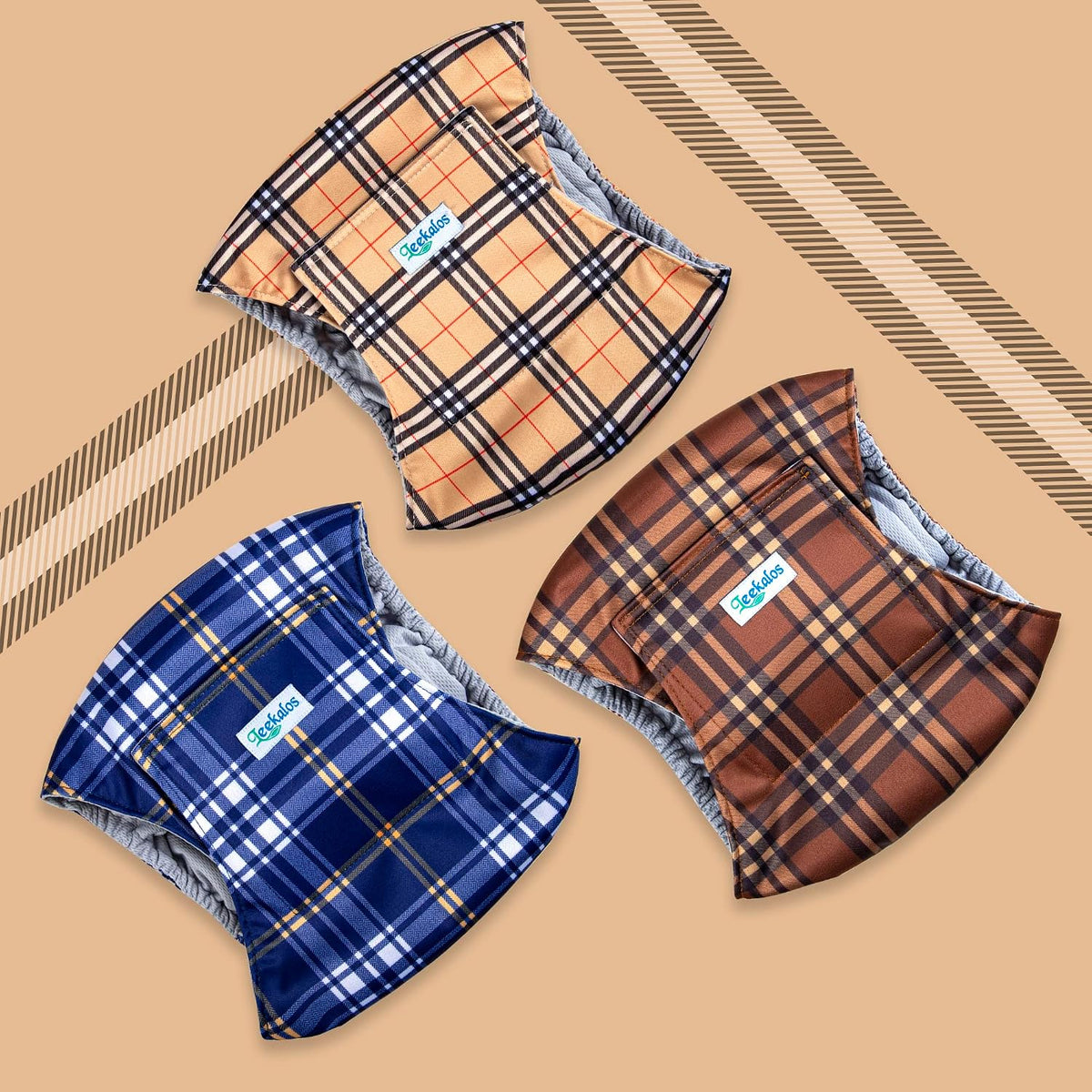 Leekalos Male Dog Diapers - XX-Large / Plaid - image 2