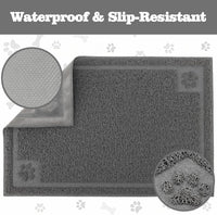 Darkyazi Pet Feeding Mat Large for Dogs and Cats - Grey - image 3