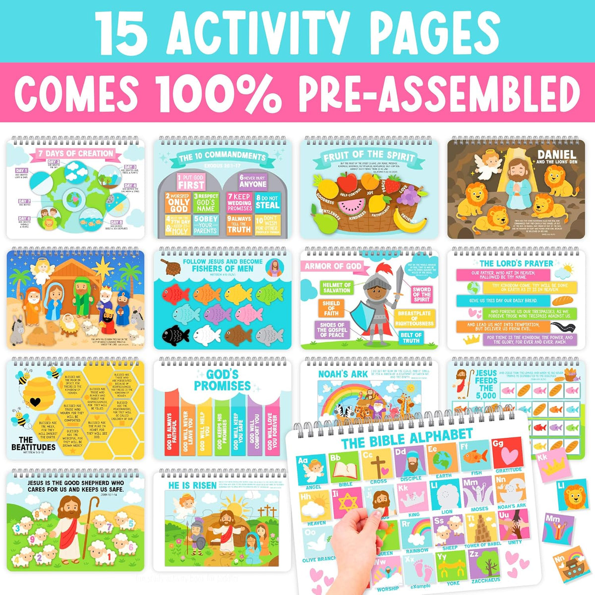 My First Busy Book Screen Free Activities for Toddlers 3-5 Activity - Colorful Bible Busy Book - image 3