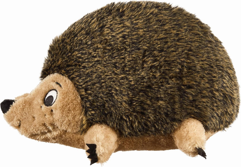 Outward Hound Hedgehogz Plush Dog Toy, Squeaks & Grunts - Brown / Large (Pack of 1)