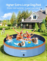 Meowant Extra Large Dog Pool Foldable 97'' - 5XL-97'' × 16'' - image 2
