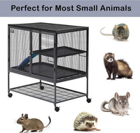 Critter Nation by MidWest Double Unit Small Animal Cage – Essentials for Small Pets - Black: 1/2 Inch Wire Spacing: Critter Nation / Single Story - image 4