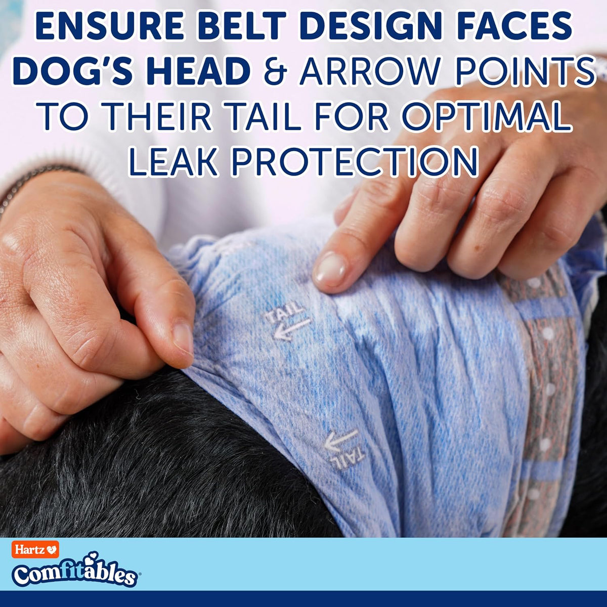Hartz Comfitables Disposable Male Dog Wraps Stretchy Waistband - Trial Pack / Large - image 3
