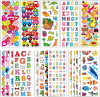 Stickers for Kids, Water Bottle Scrapbook Stickers for Toddlers - Puffy
