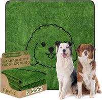 Reusable Puppy Pads, Washable Pee Pads for Dogs 18" x 24" 2 Pack - Polyester / 48"x48"(Pack of 2)