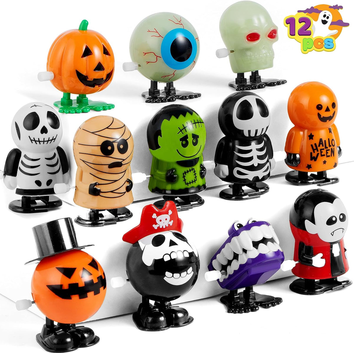 JOYIN 12 PCS Halloween Wind Up Toys for Kids Gifts