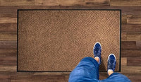 WaterHog Diamond | Commercial-Grade Entrance Mat with Rubber Border – Indoor/Outdoor, Quick Drying, Stain Resistant Door Mat (Medium Brown, 4' x 10')