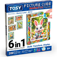 TOSY Picture Cube Enchanted Holiday 6-in-1 magnetic picture puzzle in frame - view 4