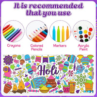 Dvbonike Jumbo Mandala Coloring Poster Giant Flower DIY Drawing Paper - Holi - image 3