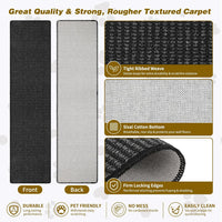 FHTONGE 71x15.8" Thickened Cat Wall Climbing Carpet with 16 Fixed - Heathered Black / 71x15.8"(180x40cm) - image 3