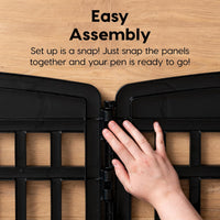 IRIS USA 4-Panel Dog Playpen, Pet Enclosure - Black / 4 Panel – 24" H - image 4